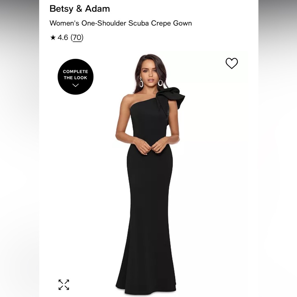 Black One shoulder Dress / Gown